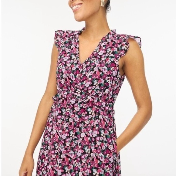 J. Crew Dresses & Skirts - J. Crew Pink Floral Print Dress, Formal, Wedding Guest Size 8